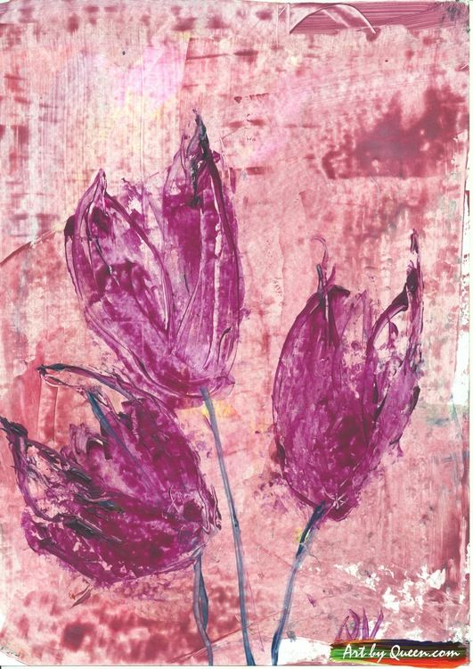 Blommande tre tulpaner