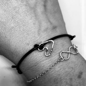 Armband Läder Hjärta