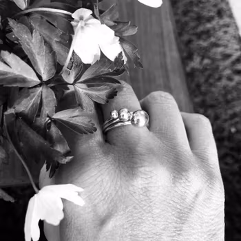 Silverring kula 4 mm