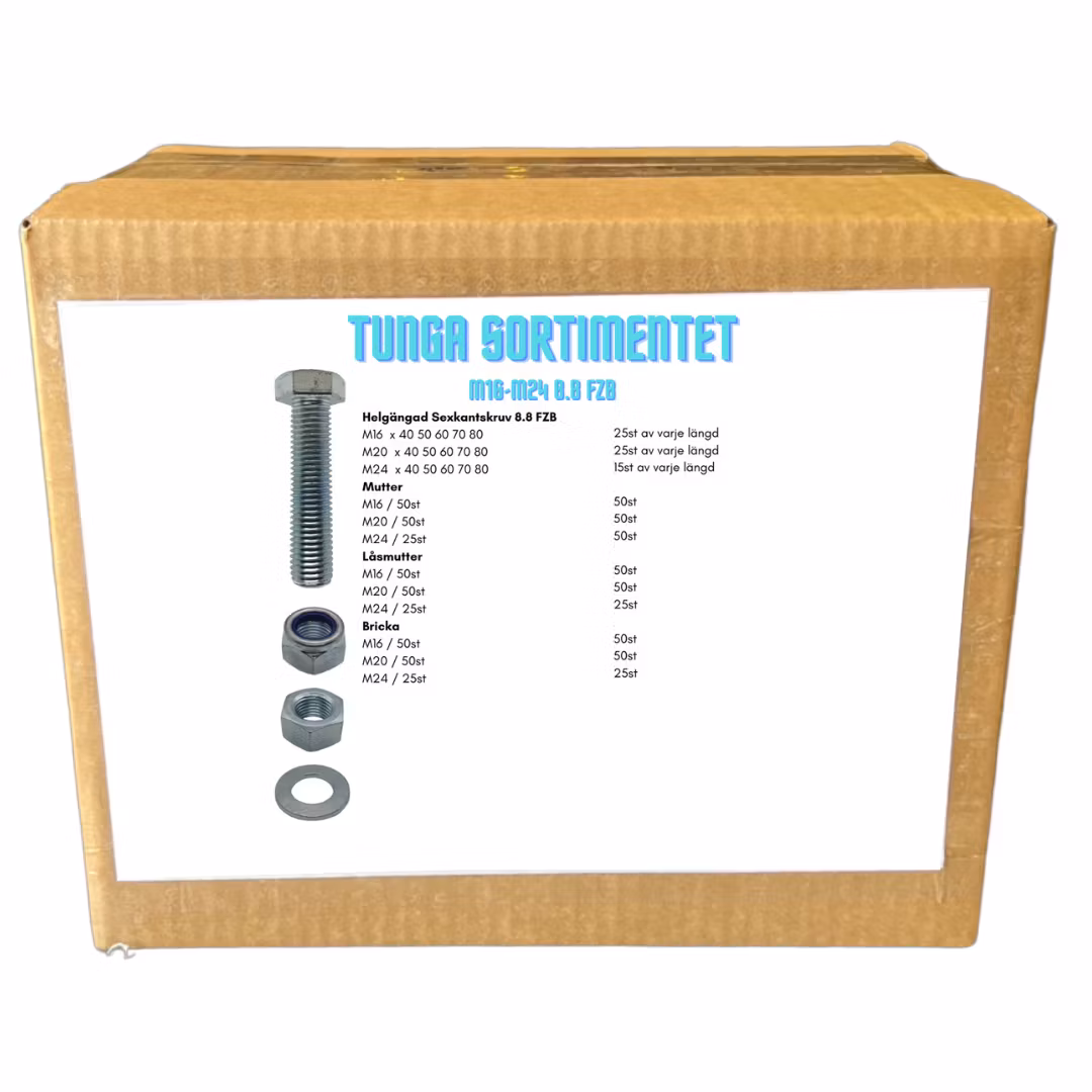Mellan bultsortimentet Helgängad M16-M24 FZB