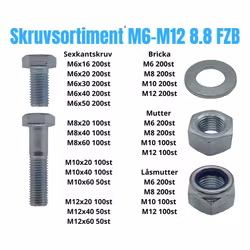 Bultsortiment M6-M12 FZB 40KG!
