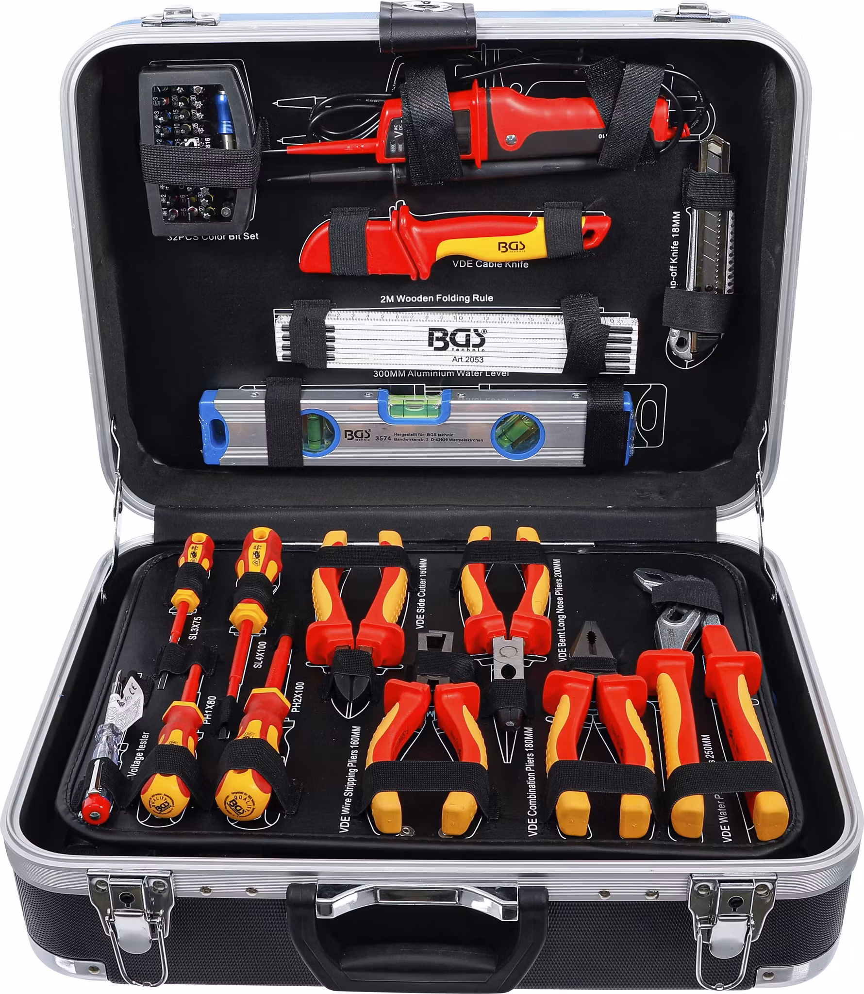 Elektriker-verktygslåda | 118 delar