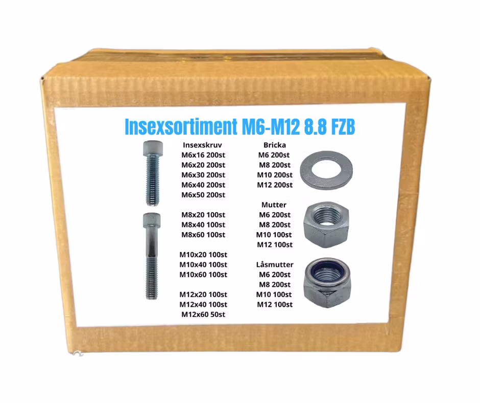 Insexsortiment M6-M12 8.8 FZB 40kg!
