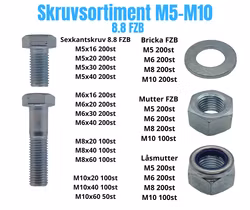 Bultsortiment M5-M10 FZB 30KG!