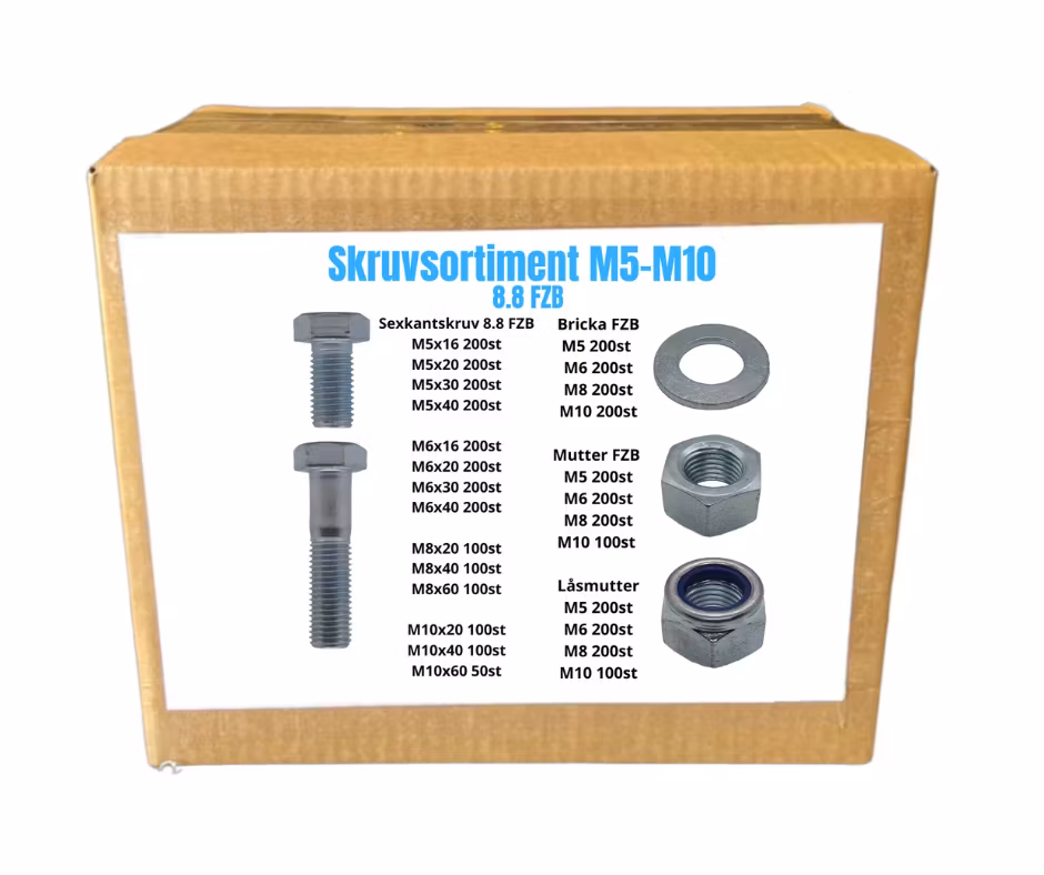 Bultsortiment M5-M10 FZB 30KG!