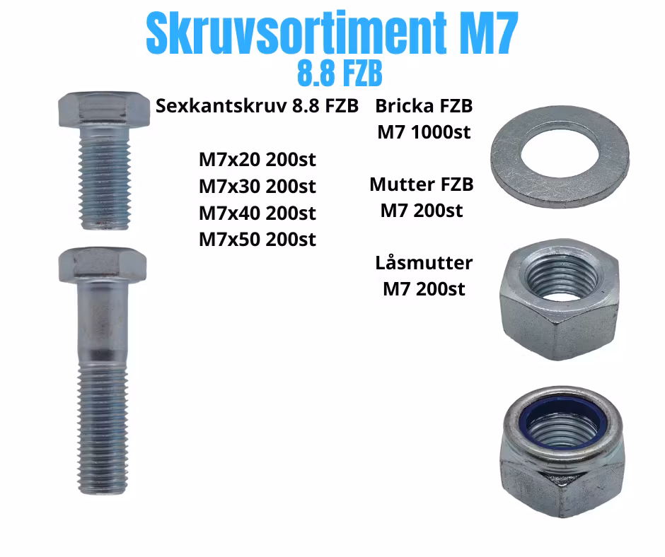 Bultsortiment M7 FZB 14KG!