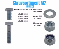 Bultsortiment M7 FZB 14KG!