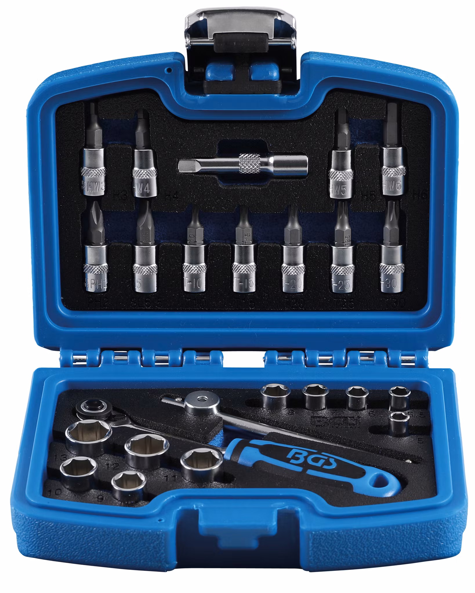 Hylsnyckelsats | 6,3 mm (1/4") | 24 delar