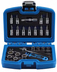 Hylsnyckelsats | 6,3 mm (1/4") | 24 delar