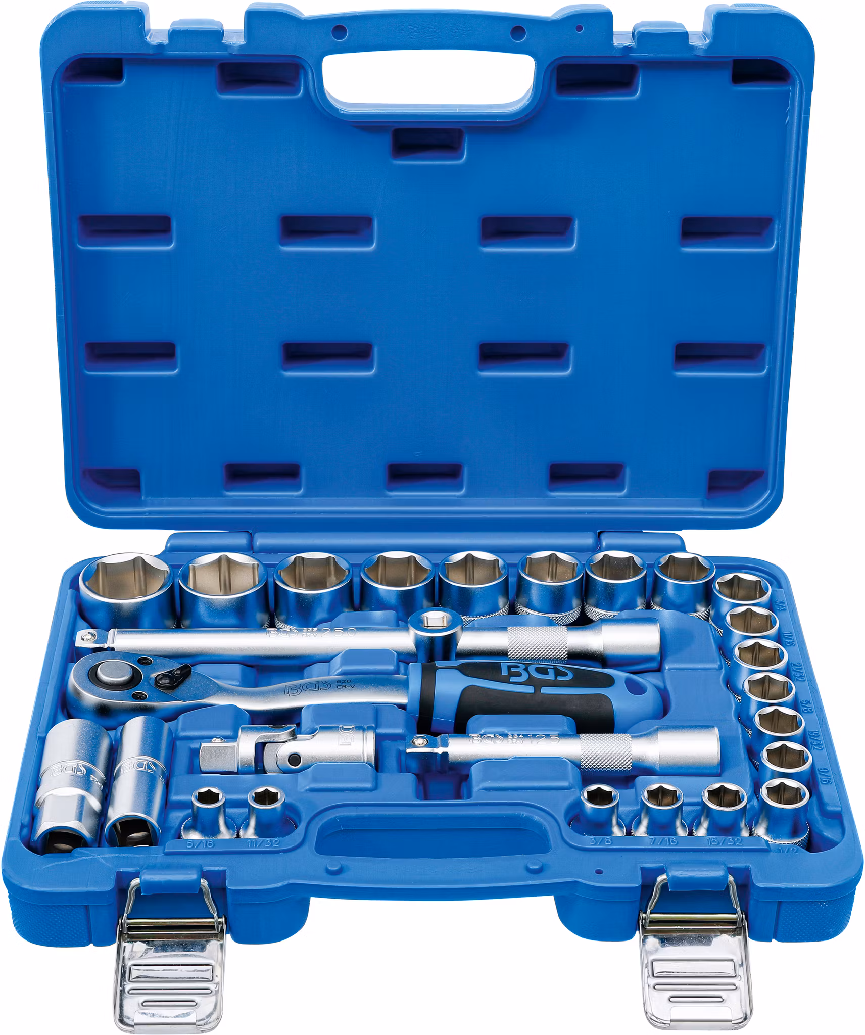 Hylsnyckelsats | 12,5 mm (1/2") | Tum | 27 delar