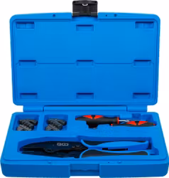 Crimptång och kontaktupplåsnings verktygsats | med 2 par backar