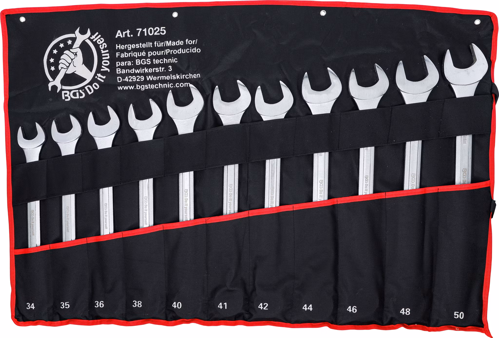 Blocknyckelsats XXL 34 - 50 mm 11 delar