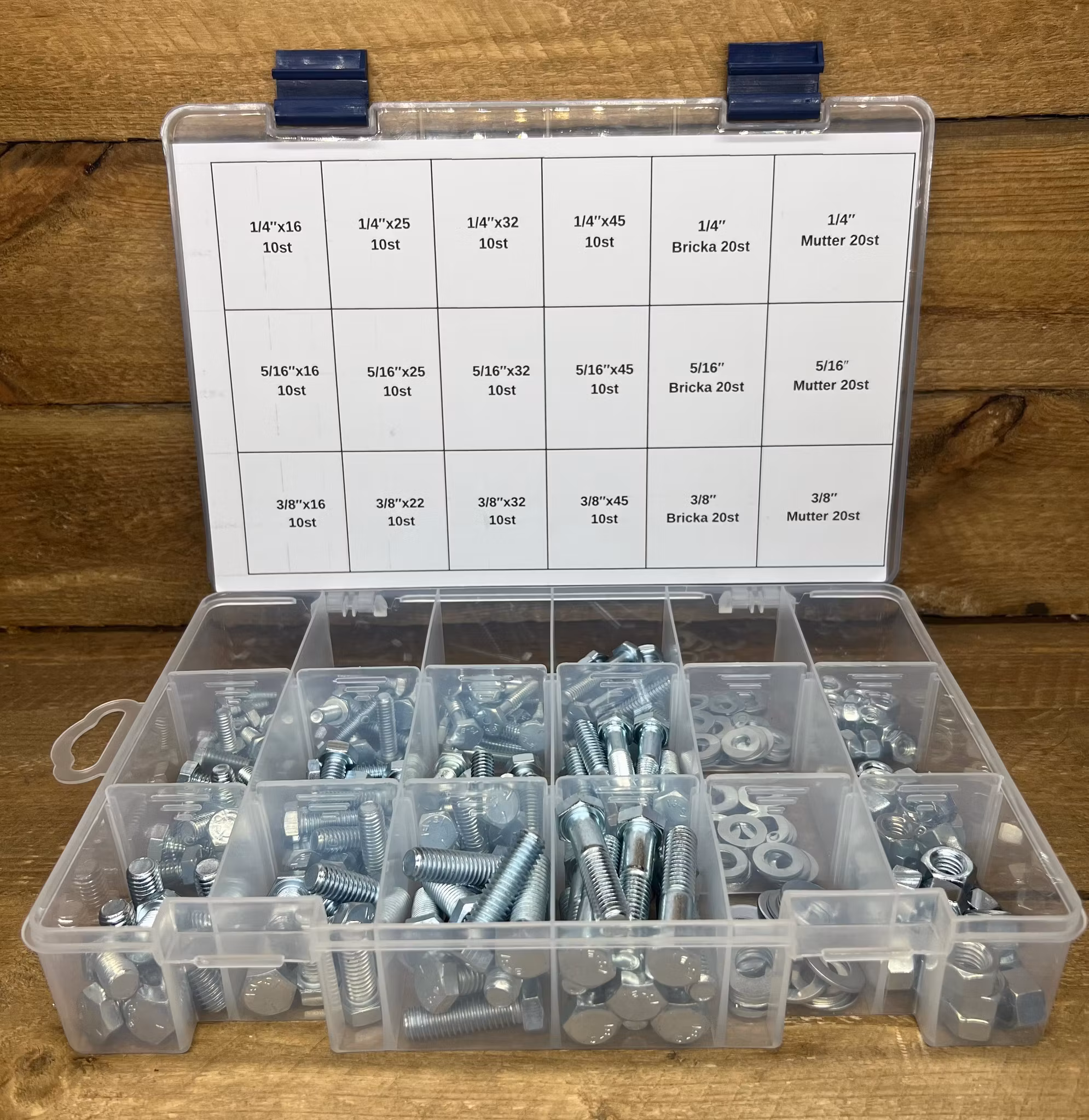 Sortiment Tum UNC 8.8 FZB 1/4-3/8 240 Delar