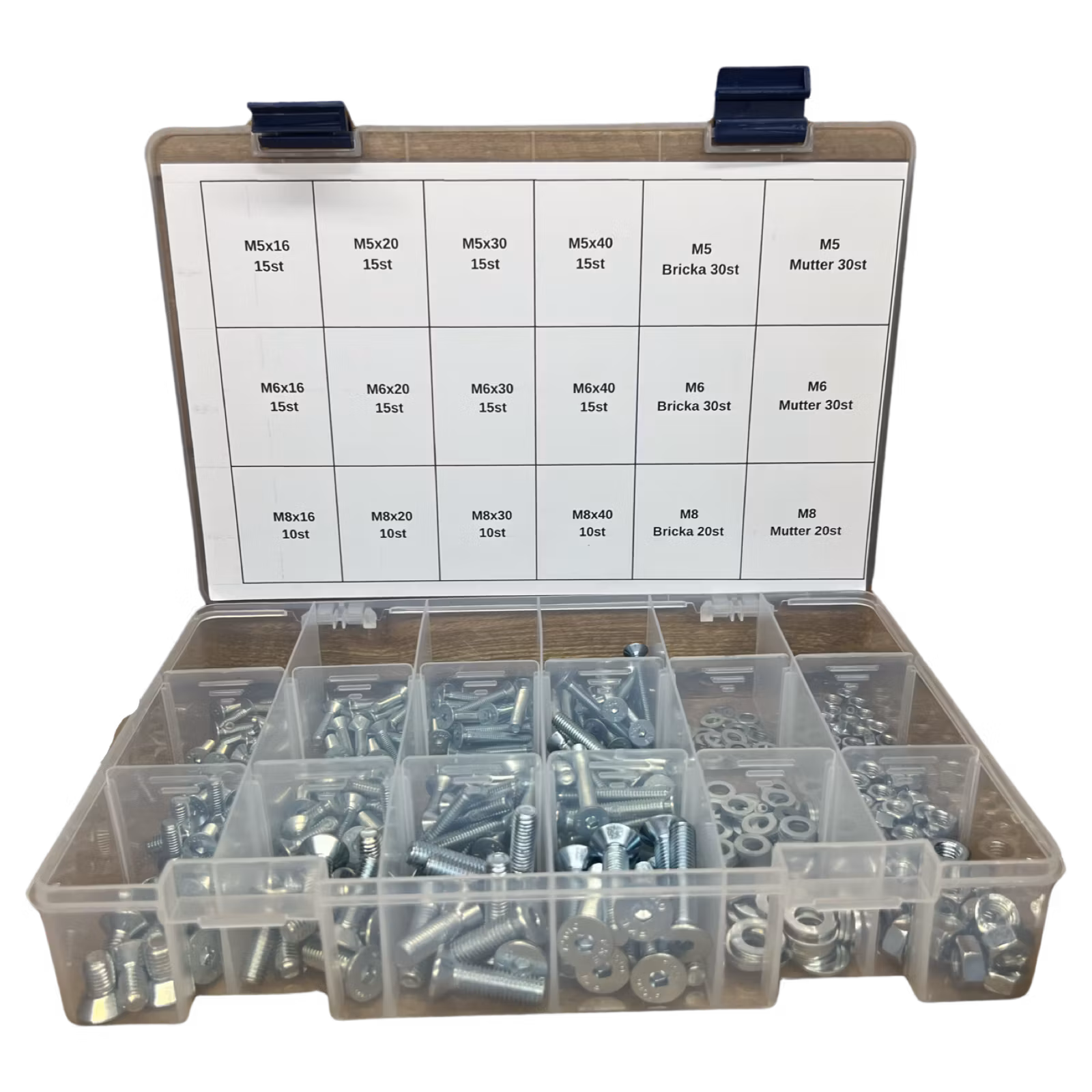 Sortiment Försänkt Insexskruv 10.9 FZB M5-M8 320 Delar