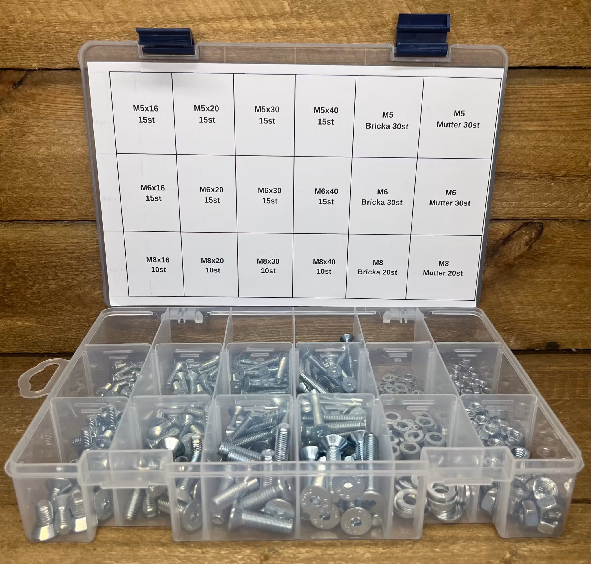 Sortiment Försänkt Insexskruv 10.9 FZB M5-M8 320 Delar