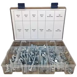 Sortiment Sexkantskruv 8.8 FZB M8-M10 180 Delar