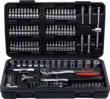 Hylsnyckelsats | 6,3 mm (1/4") | 130 delar