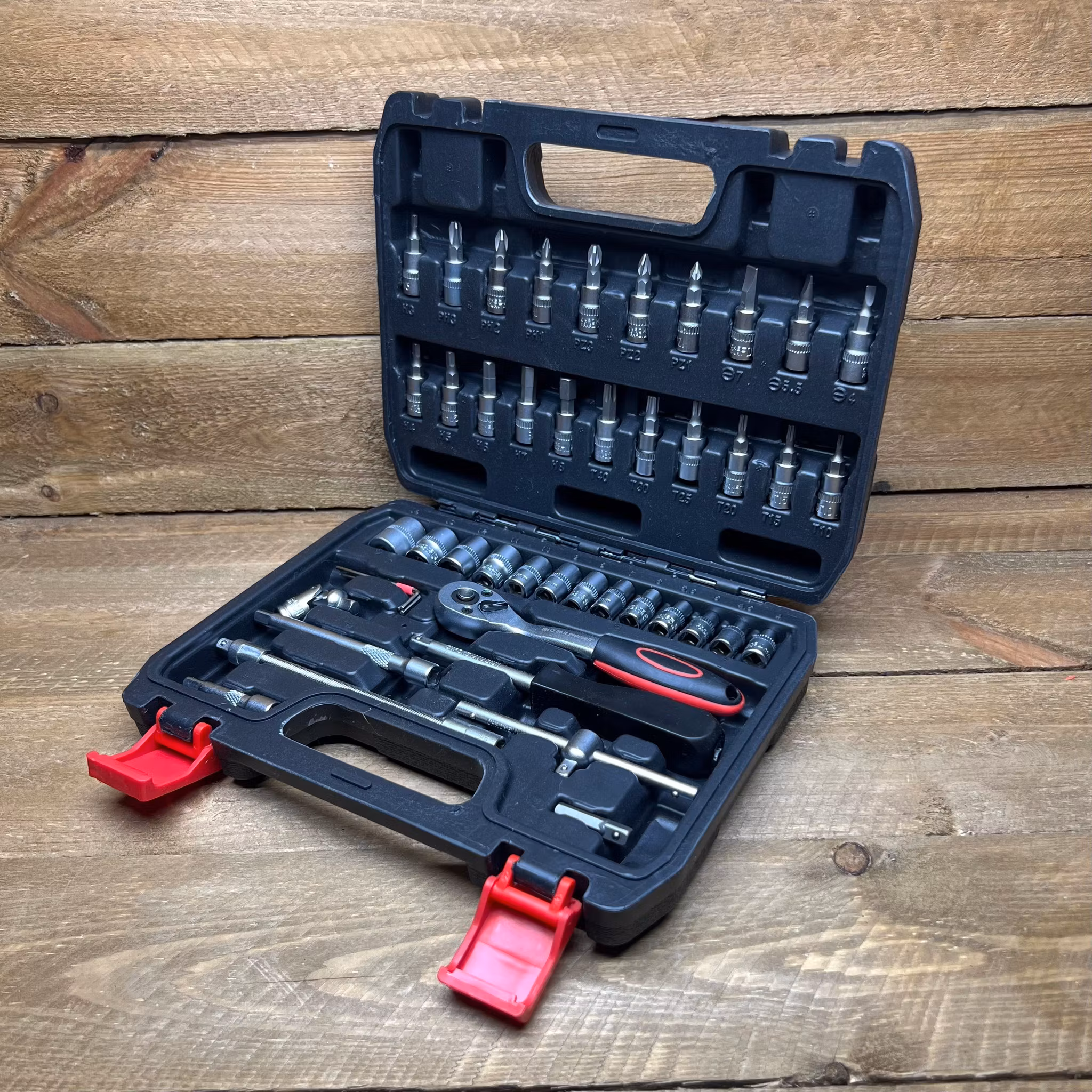 Hylsnyckelsats | 6,3 mm (1/4") | 46 delar