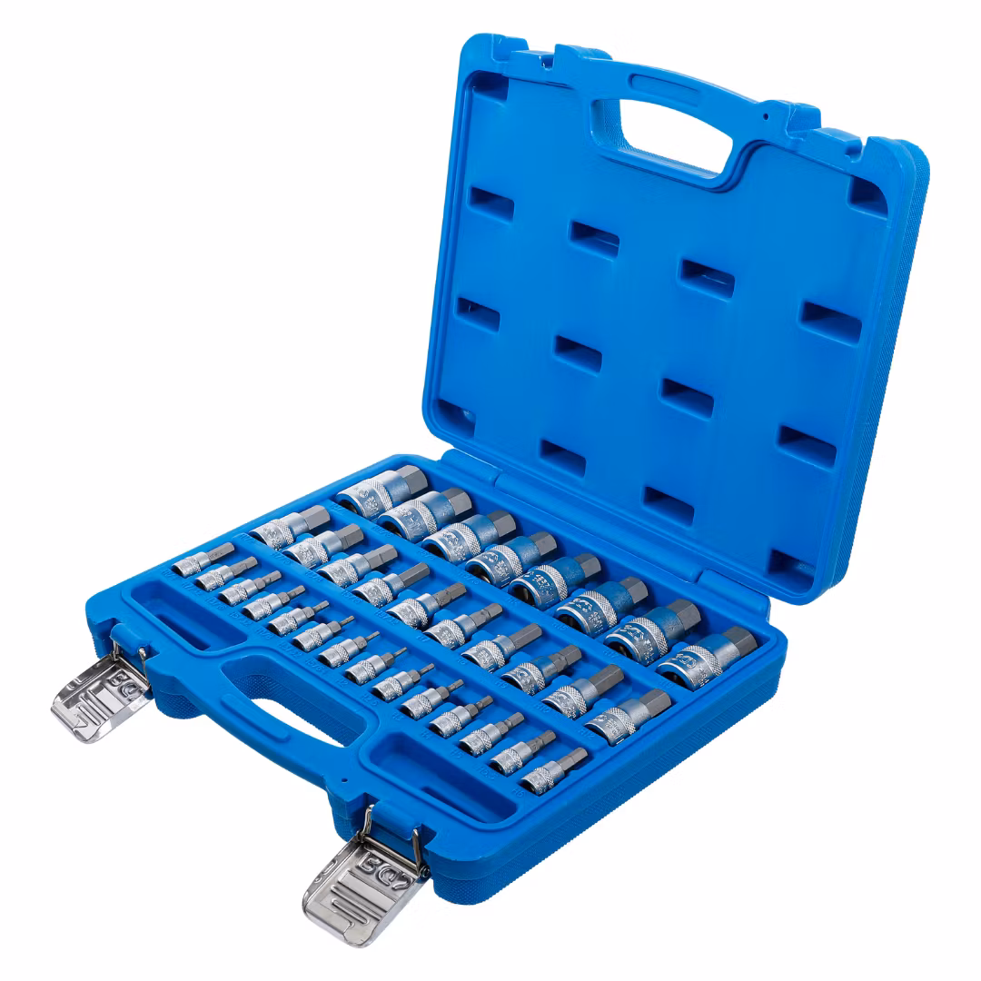 Bit-Insats-sats (1/4") (3/8") (1/2") Inre sexkant Metriska och tum 32 delar