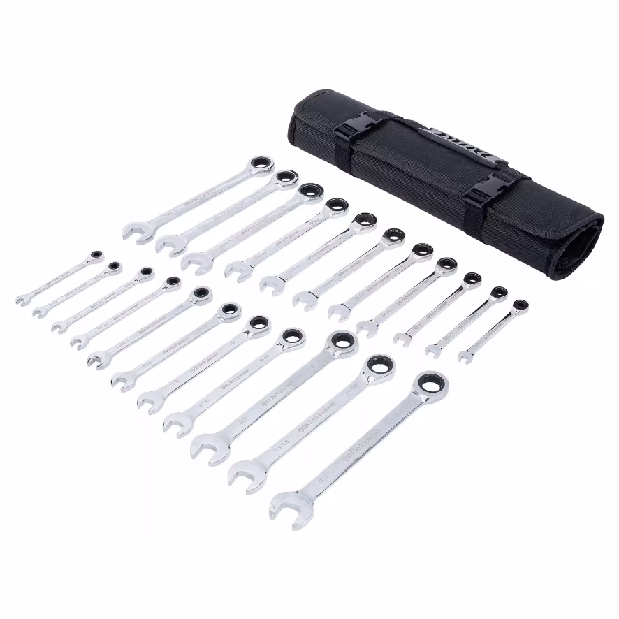 Spärrnycklar Metriska/tumsstorlekar 22 delar