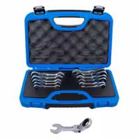 Spärrnycklar kort vinkelbar 8 - 19 mm 12 delar