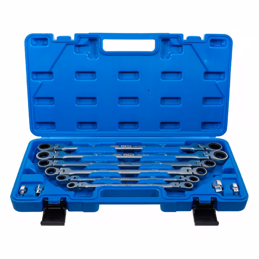 Spärrnycklar Dubbel 8 - 19 mm 10 delar