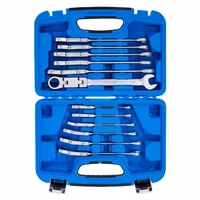 Spärrnycklar Dubbelledad vinkelbar 8 - 19 mm 12 delar