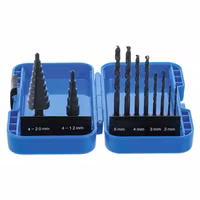 Spiral och Stegborrsats HSS 4 - 12 / 4 - 20 mm 2 - 5 mm 10 delar