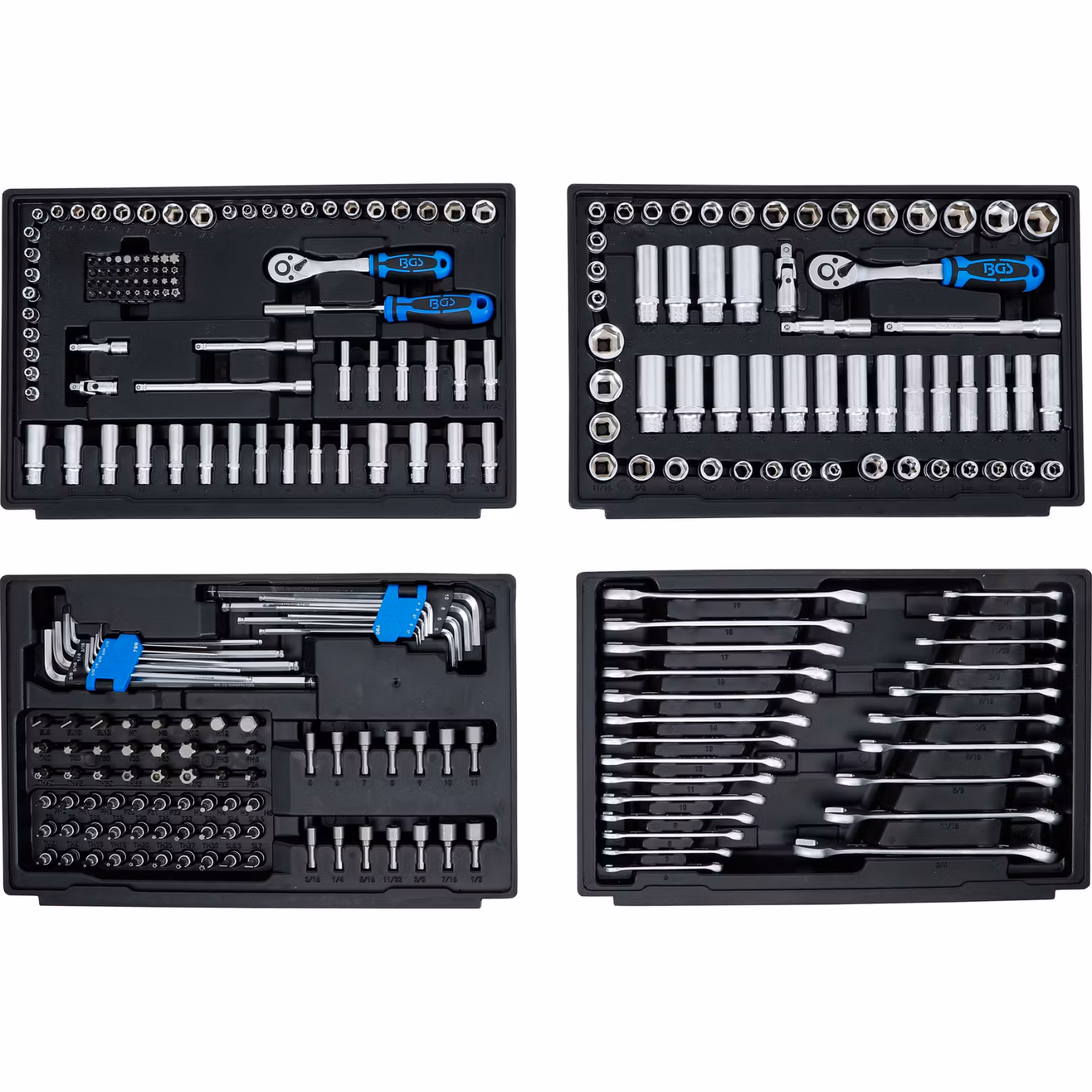 Hylsnyckelsats Sexkant | 1/4" /3/8 / 1/2 | Metrisk och Tum | 300 delar