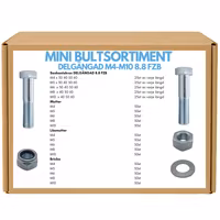 Mini bultsortiment delgängat M4-M10 FZB
