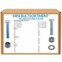 Mini Bultsortiment M4-M10 8.8 FZB