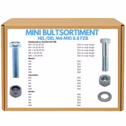 Mini Bultsortiment M4-M10 8.8 FZB