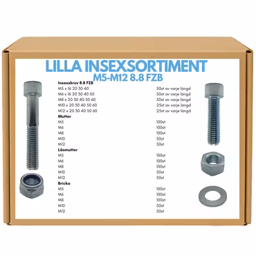 Lilla insexsortimentet M5-M12 8.8 FZB