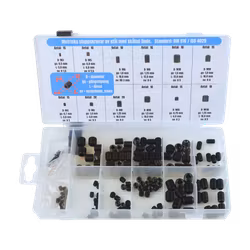 Stoppskruvar, METRISKA GROV/FIN 160 delar