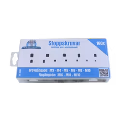 Stoppskruvar, METRISKA GROV/FIN 160 delar