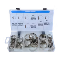 Slangklämmor, rostfria 26 delar