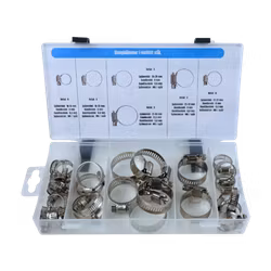 Slangklämmor, rostfria 26 delar