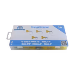 Slangklämmor med vred Ø13-25mm 26 delar