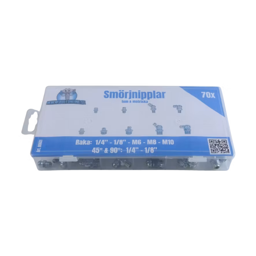 Smörjnipplar, TUM/METRISKA 70 delar