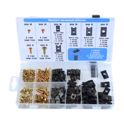 Clipsmutter med plåtskruv 170 delar