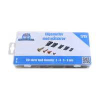 Clipsmutter med plåtskruv 170 delar