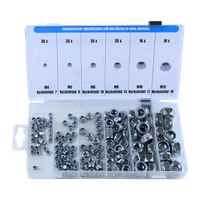 Låsmuttrar, sexkant, FZB M4-M12 146 delar