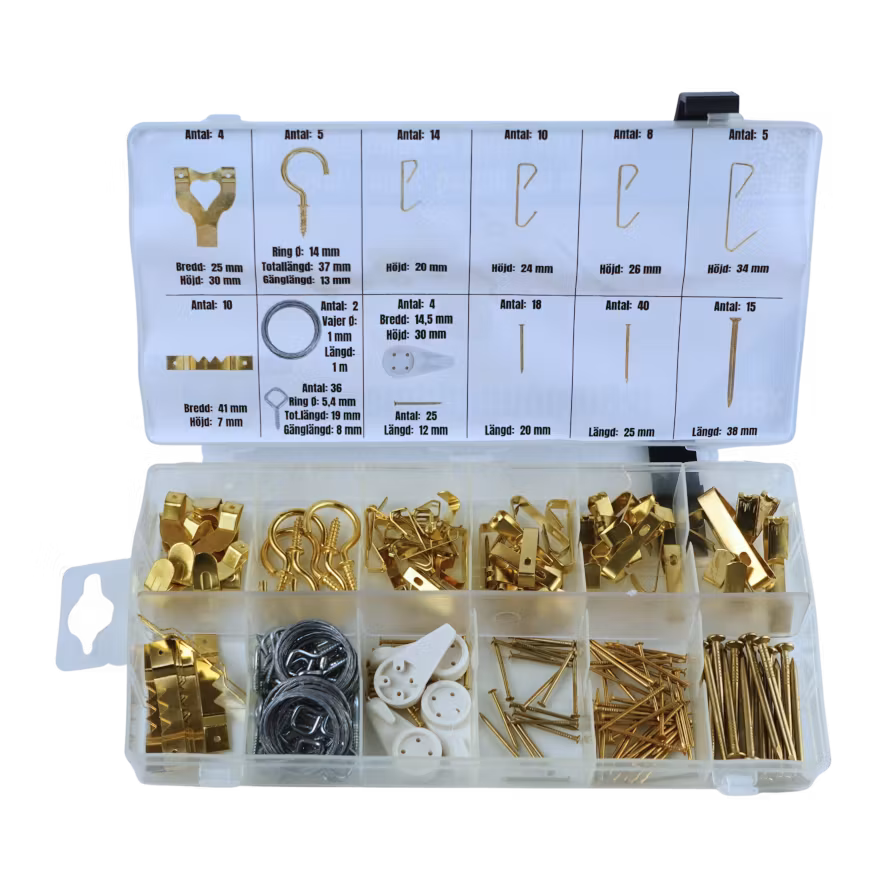 Tavelupphängningar 196 delar