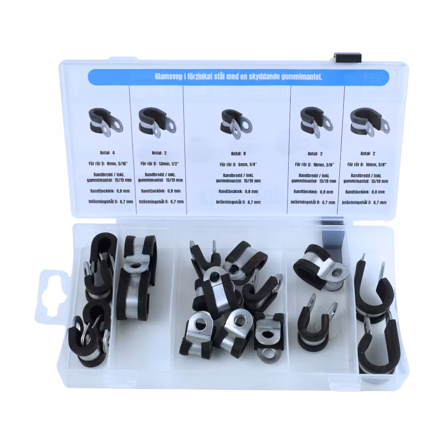 Klamsvep, gummiklädda 18 delar