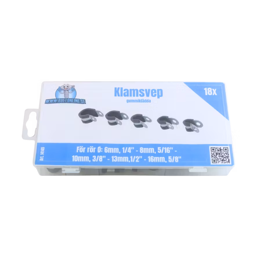 Klamsvep, gummiklädda 18 delar