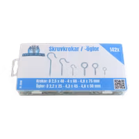 Skruvkrokar & -öglor 142 delar