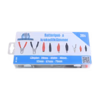 Batteripol- & krokodilklämmor 28 delar