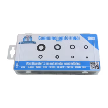 Gummigenomföringar METRISKA 180 delar