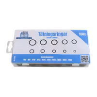 Tätningsringar, metall/gummi 150 delar