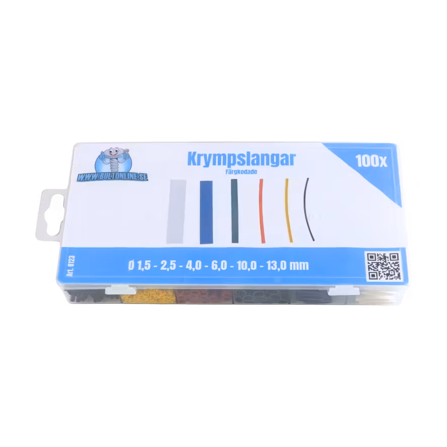 Krympslangar, färgkodade 100 delar